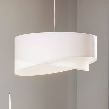 Maco Design Hanglamp Vivien in wit velours