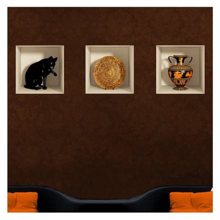 Antieke sticker met 3D-effect, 30 x 90 cm