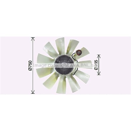 Koelventilatorwiel, motorkoeling HIGHWAY AUTOMOTIVE VLF109