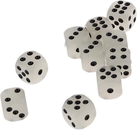Witte Dobbelstenen Set - 10 Stuks - Dobbelsteen - Dobbelen - Dobbelstenenset Wit - Yahtzee - Bordspel - Spelletjes