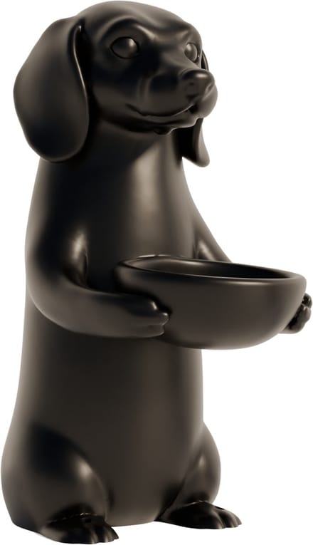 Fiastra Dachshund sleutelhouder - sleutel organizer - zwart