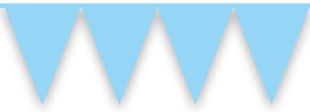 Vlaggenlijn babyblauw (10m)