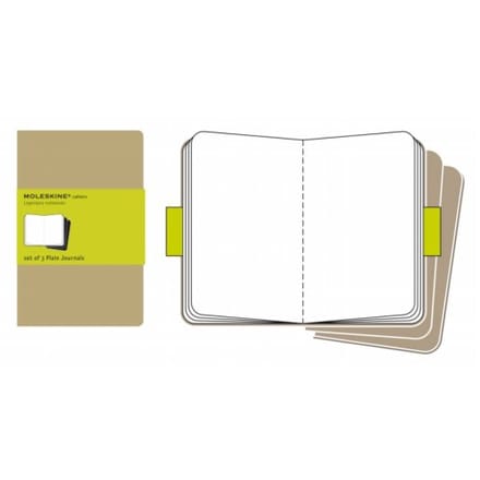Moleskine Cahier Journals - Extra Large - Blanco - Bruin - set van 3
