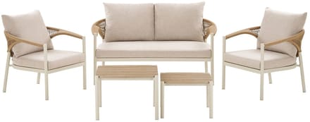 House Nordic Loungeset Abela - Zand/Naturel