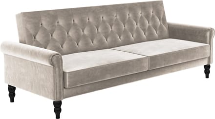 Tyne-Sofabed 3-zitter Taupe Velvet