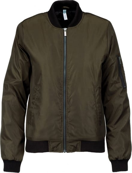 Kariban Dames bomberjack K6123 - Deep khaki - M
