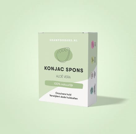 Paper & Boo - Konjac Spons Groen - Gecombineerde Huid