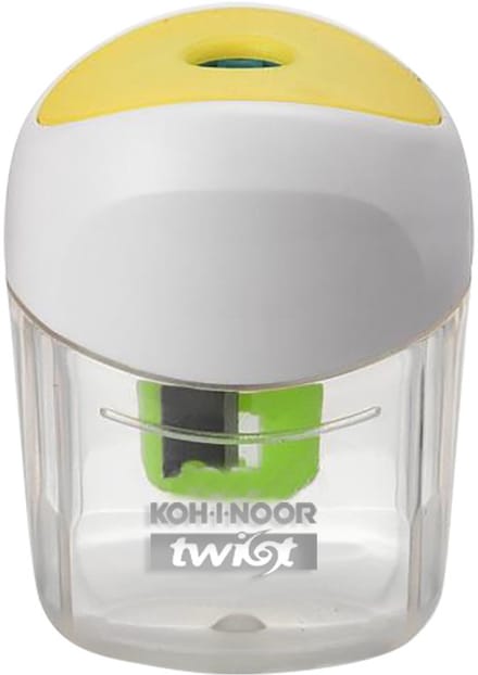 Koh-I-Noor TWIST Handmatige puntenslijper Wit, Geel