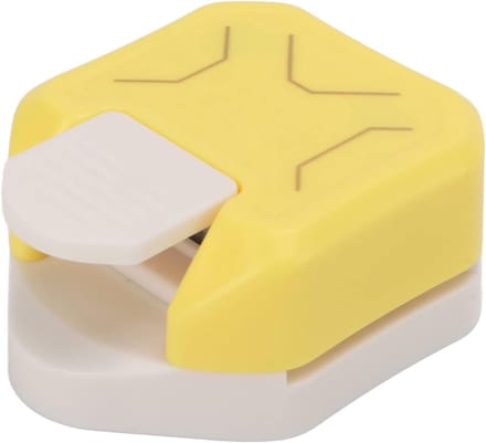 Hoeksnijder Mini - Kaart Snijmachine - Kaarten Maken - Drie Vel Snijden - 7.2 x 6 x 3.4cm - Geel