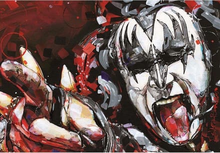 Passionforart.eu Poster - Kiss Gene Simmons - 40 X 30 Cm - Multicolor