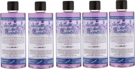 Douchegel Relaxing Lavendel 500 ml - met klepdop - set van 5 stuks - Showergel