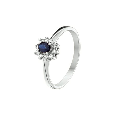 Ring Saffier En Diamant 0.08ct H P1