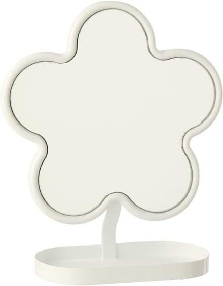 J-Line spiegel Bloem - ijzer - wit