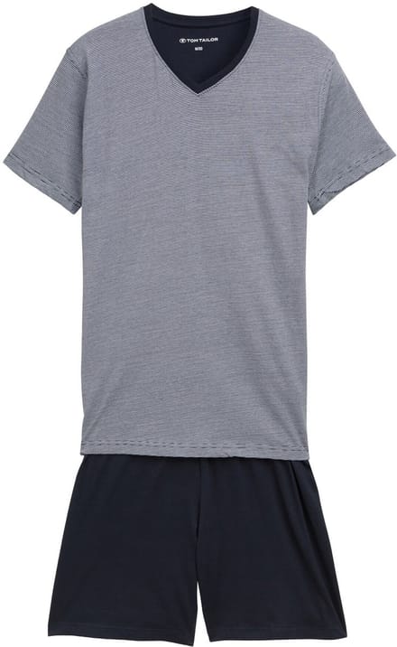 Tom Tailor - Pyjamaset van katoen - Maat 50/M - blue-dark-horizontal stripe