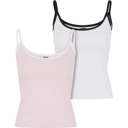 Urban Classics - Contrast Basic 2Pack Mouwloze top - S - Multicolours