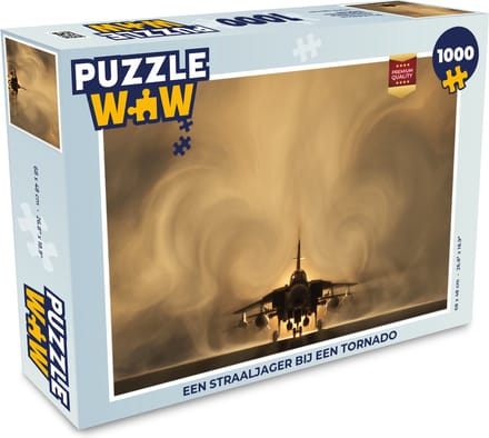 Puzzel Een straaljager bij een tornado - Legpuzzel - Puzzel 1000 stukjes volwassenen