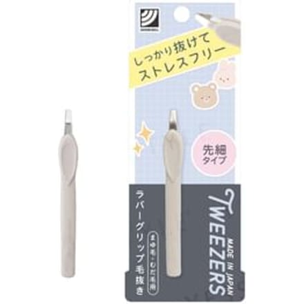 Green Bell - Tweezers With Rubber Grip Narrow Tip 1 pc