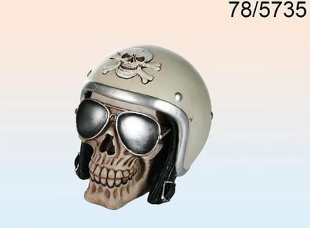 Spaarpot Biker Schedel