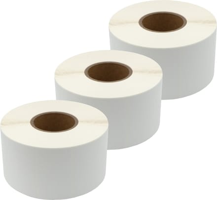 DULA Compatible Zebra Labels 100x60mm - 3000 etiketten per rol - kern 76mm - Wit - Permanent - 3 rollen