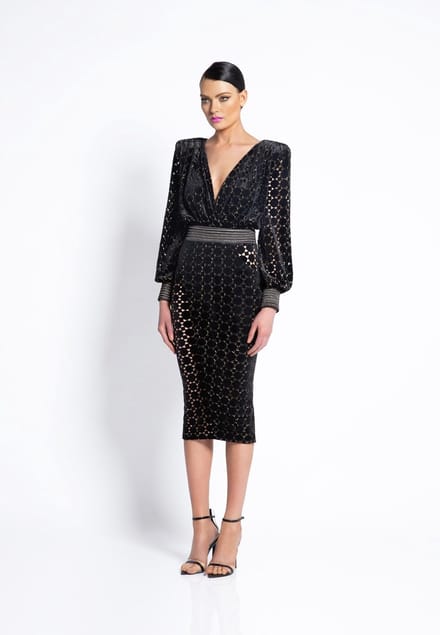 4PRESIDENT Meisjes jurk - Navy Blue - Maat 104 - Meisjes jurken