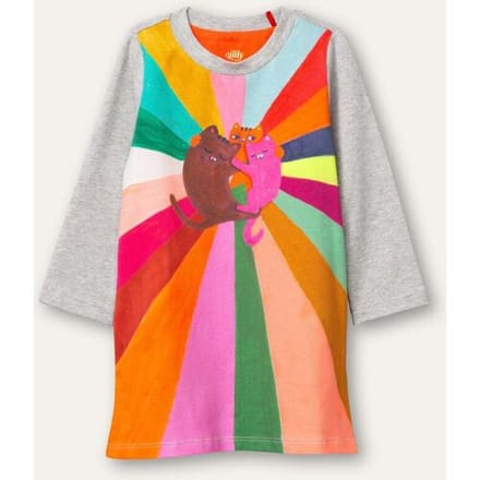 Oilily Dolsy jersey jurk- maat128/8yr Grijs Melee