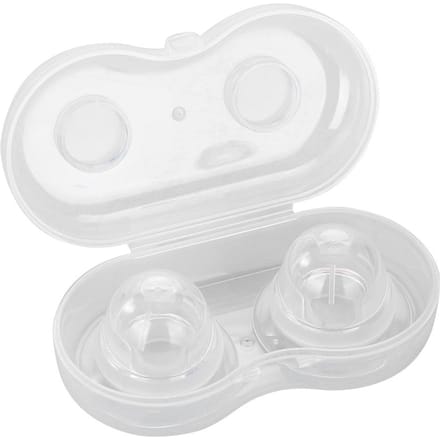 1 PaarSet Siliconen Tepelcorrector Tepeltrekkers voor Platte Ingetrokken Tepels Borstvoedingshulp white