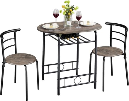 CLVP® Balkonset twee personen - Stoelen en tafel -Bruin