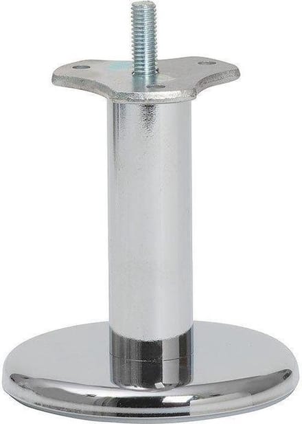 FLE - Stalen meubelpoot chroom rond ø 2,5 cm en hoogte 8,5 cm (M8)