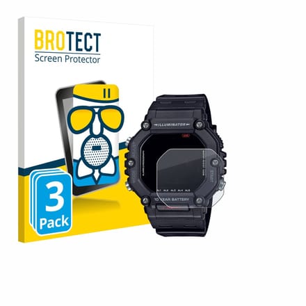 BROTECT - Screenprotector voor Casio AE-1600H - Folie Beschermfolie Beschermglas matte 3 Stuks