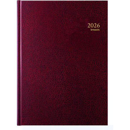 Agenda 2027 Brepols Bremax Santex A4 1dag/2pag 8 kolommen bordeaux