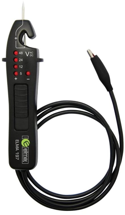 Spanningzoeker Auto 3V-48V - Elma 197 Digitale Voltmeter - Voltage Tester voor Auto en E-Bike - Spanning Meten