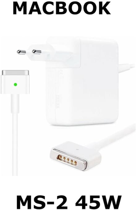 Eisenz- 45W Adapter - MS-2 - Magnetische Oplader - Compatibel met MagSafe 2 - Geschikt voor MacBook Air - Wit - EZ2414