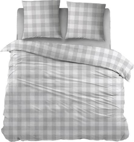 Snoozing Mila - Dekbedovertrek - Eenpersoons - 140x200/220 cm + 1 kussensloop 65x65 cm - Grey