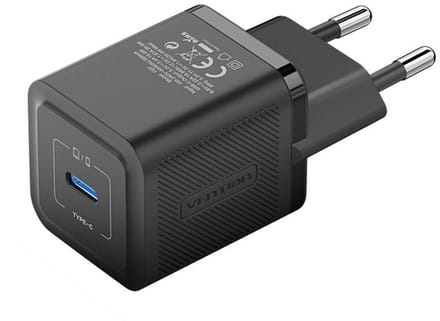 Vention Wall charger FEPB0-EU USB-C 20W GaN (black)