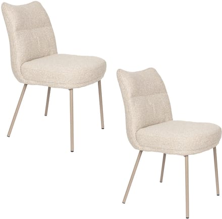 Housecraft Living Jacques Eetkamerstoelen Beige - Set van 2