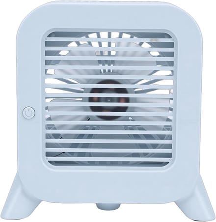Draagbare Luchtkoeler - Persoonlijke Ventilator - Persoonlijke Koelte - Stille Werking - 13x13x9cm - Wit