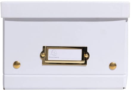 Exacompta 5x Opbergdoos in karton 20x26x15cm Neo Deco, vlak geleverd - Wit - 62258E
