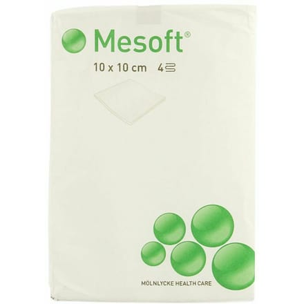 Molnlycke Mesoft nonwoven kompres 10x10cm 4 laags, 100st. | 156315