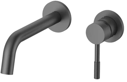 DutchLine S-Grip Wastafelkraan - afbouwdeel - Gunmetal