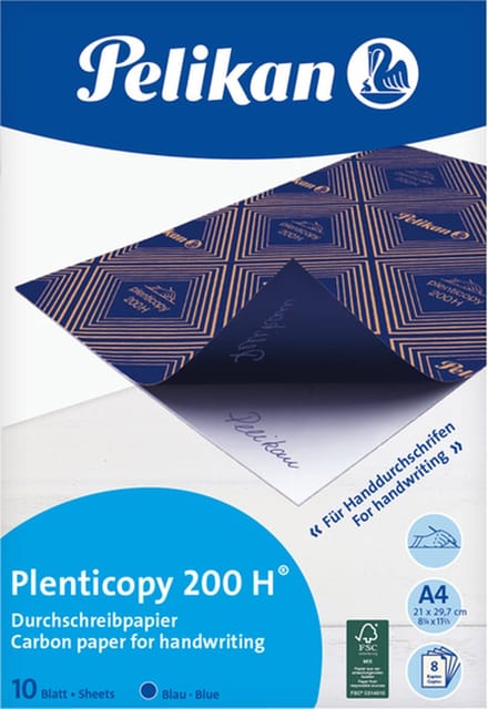 Pelikan carbonpapier plenticopy 200H - A4 - Blauw - 10 vellen