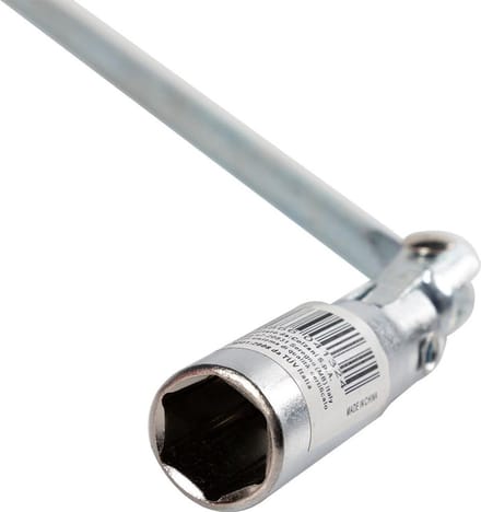 Knikbare Kaarssleutel - Bougiesleutel - Auto Onderhoud - Volledig Gearticuleerde Bus - 50 cm Lengte 16 mm - Wit