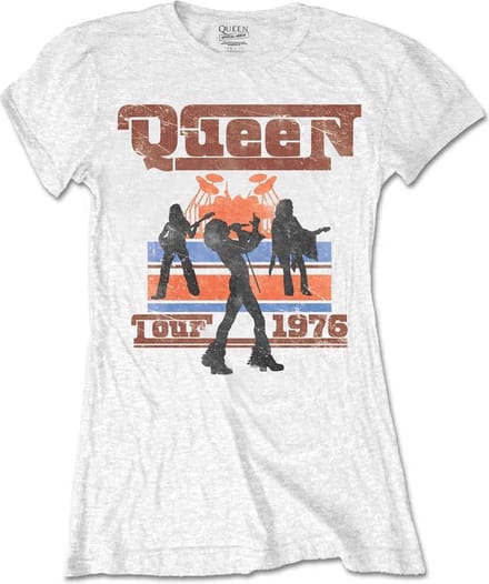 Queen - 1976 Tour Silhouettes Dames T-shirt - S - Wit