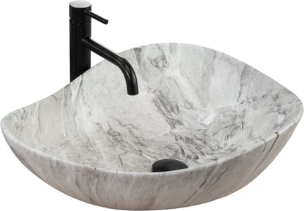 Rea Dora Stone Opzetwastafel Steen Imitatie 51,5x40 cm