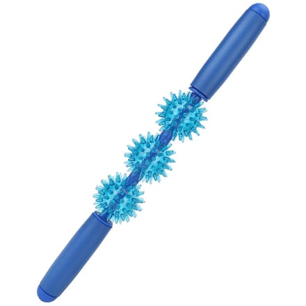 Massage Roller Stick met 3 Massageballen 360 Graden Massage Fascia Spierroller Massageroller blue