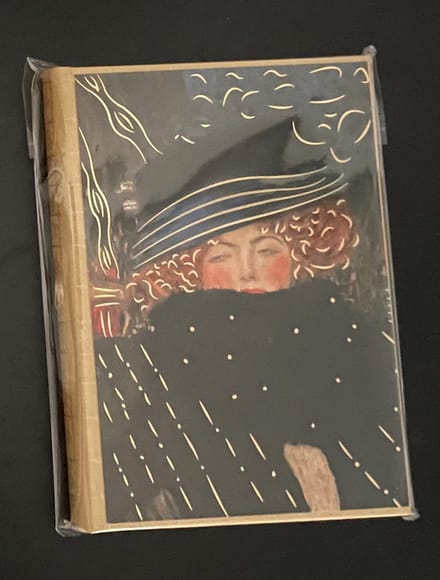 Hardcover Notitieboek 'Dame met hoed en boa' Gustav Klimt