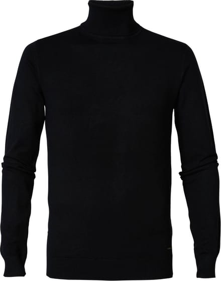 PETROL - Knitwear Collar - ZWART M