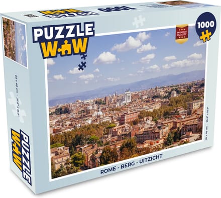 Puzzel Rome - Berg - Uitzicht - Legpuzzel - Puzzel 1000 stukjes volwassenen