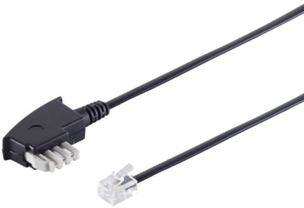 TAE-N - RJ11 telecom kabel | zwart | 6 meter