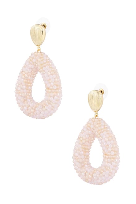 Oorbellen Kralen Discodip - Beige