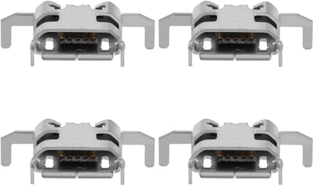 Allecto - Controller Oplaadpoort - Vervanging USB Opladen Poort - Zilver - Micro USB - Geschikt voor Xbox One Dual Sense Controller